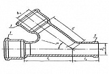 Косые чугунные тройники 60 градусов
